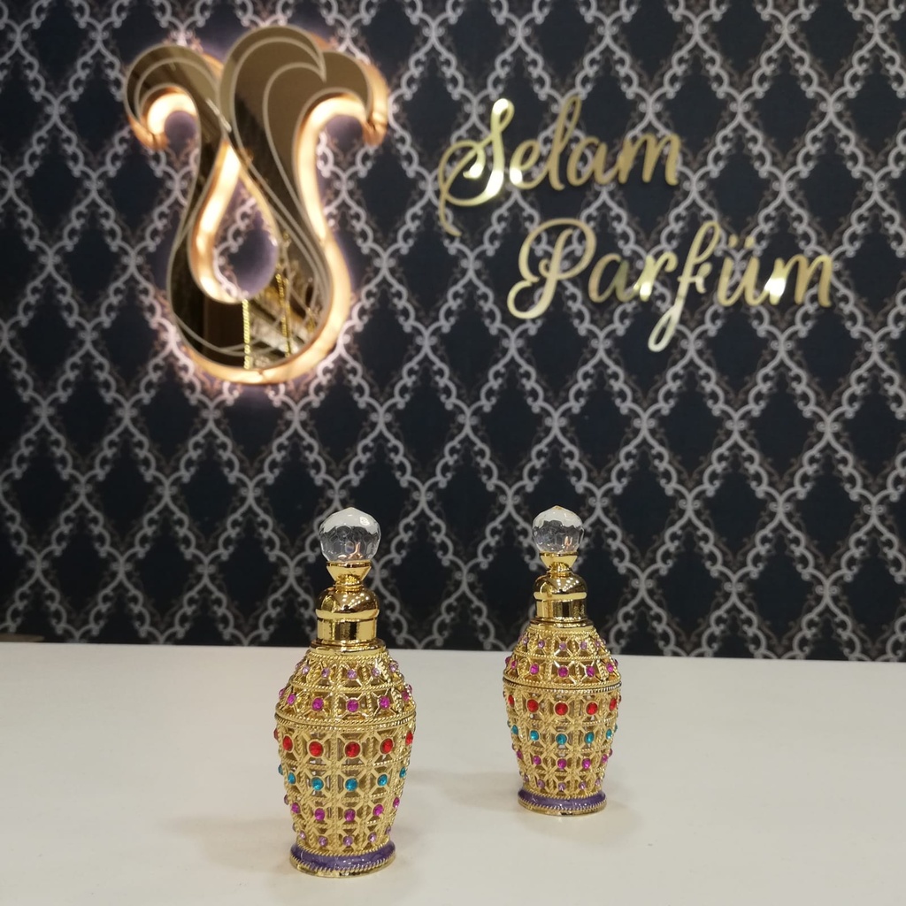 جرة دهن مذهبة 12 مل