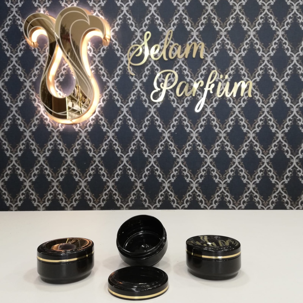 حنجور بلاستيك اسود مذهب 50 مل