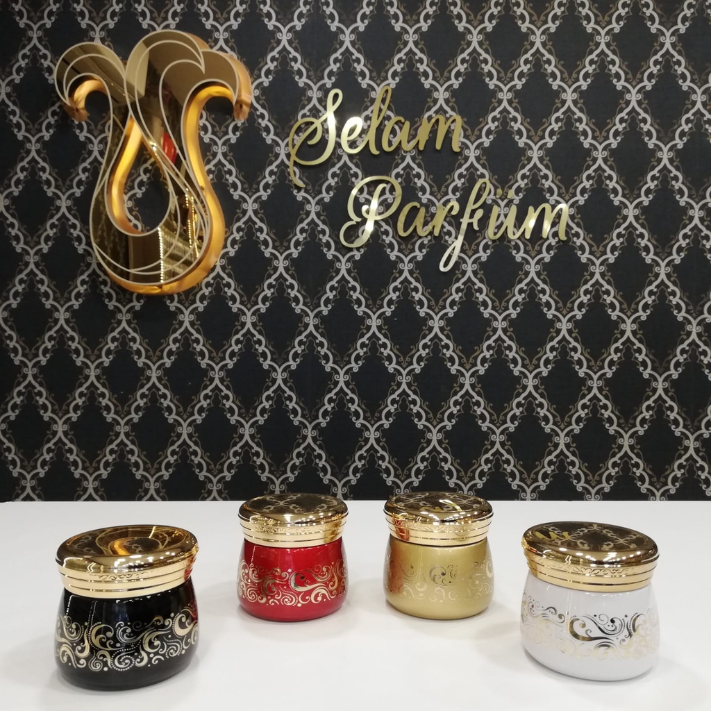 علبة بخور ملونة مذهبة